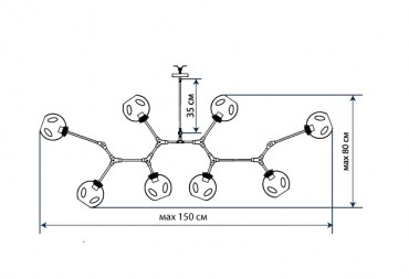 Подвесная люстра Branching Bubbles 8 Size