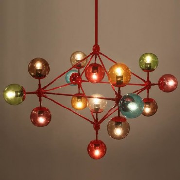 Подвесная люстра Modo Chandelier 15 Globes Color 11917